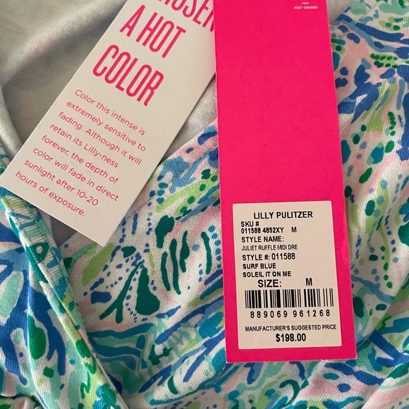 NWT Lilly Pulitzer Women’s Medium Juliet Ruffle Midi Dress - Picture 10 of 15